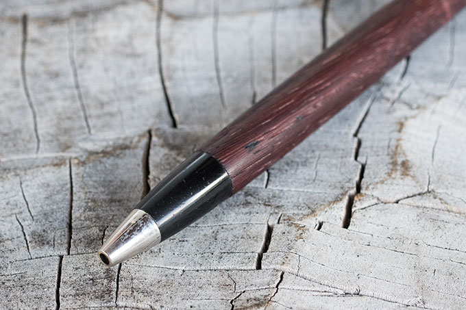 5年ものの紅紫檀のペンの修理